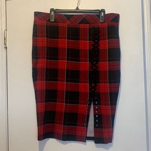 Torrid plaid pencil skirt. Size 2.